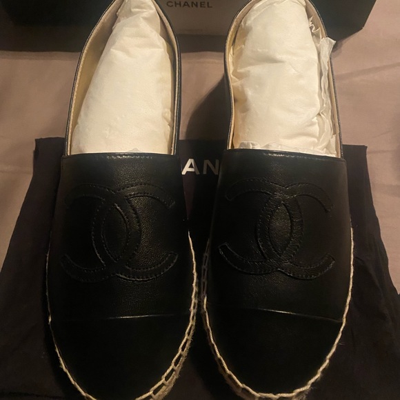 NIB Chanel Espadrilles Black Size 37 - Picture 4 of 8